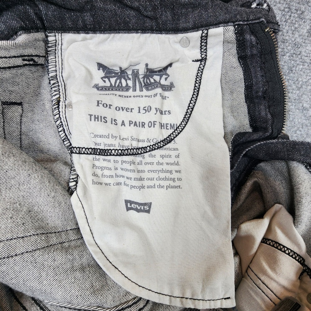 Levis 510 Skinny Fit Jeans Mens W36 L32 Washed Black Denim 05510-1057 - Picture 2 of 5